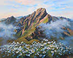 Mt. Morrison in Summer_Mt. Jade in Summer_盛夏玉山_賴英澤_30F_painted by Lai Ying-Tse